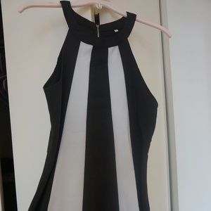 🎉 Black & White striped skater dress // Size S 🎉